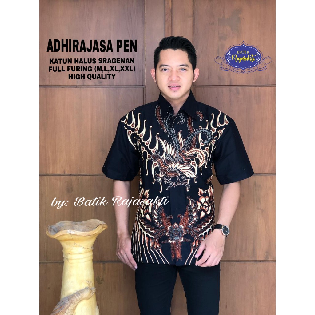 ADHIRAHARJA RAJASAKTI KEMEJA BATIK SOLO PRIA LENGAN PENDEK LAPIS FURING ATASAN BATIK PREMIUM MODERN KATUN HALUS BAHUWIRYA  BANAMITRA BANAMITRA PUTIH BANGSAWAN BAYU PUTRA BERLIAN BIRU BHARATAYUDA BIMASENA BIRENDRA BIRU INDAH BRAHMAKERTA BRAHMAKERTA MERAH