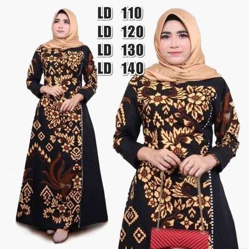 Gamis Batik (cod) Manggar Gamis Batik Pesta Model Terbaru