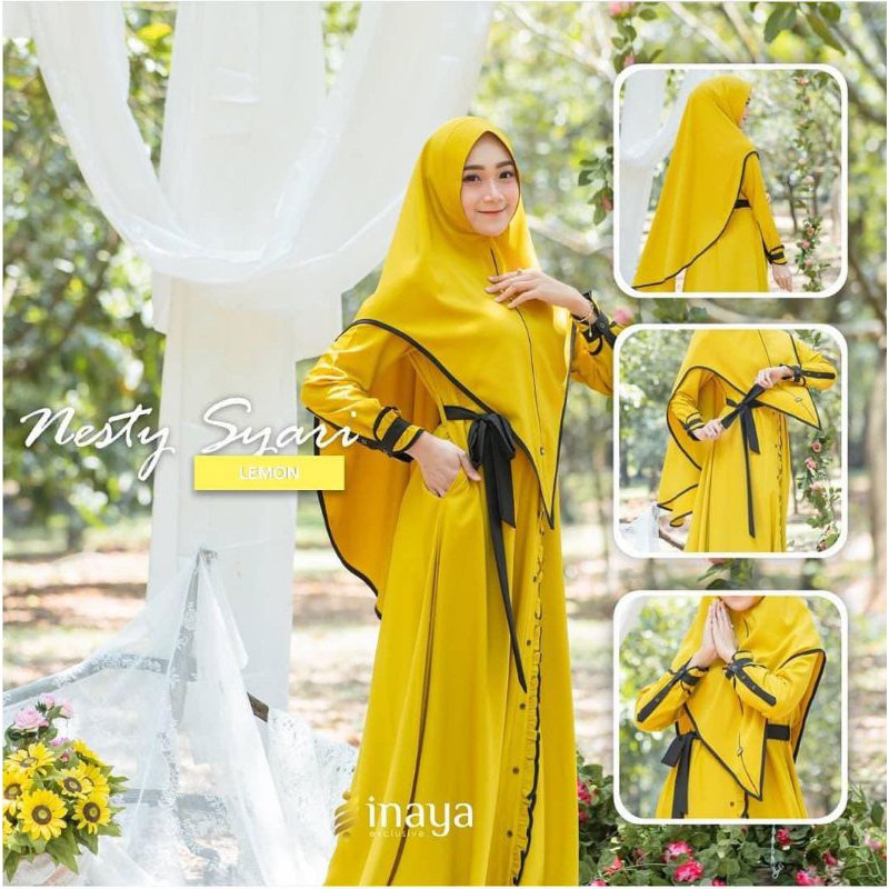 Gamis Nesty Syari Lemon Limited
