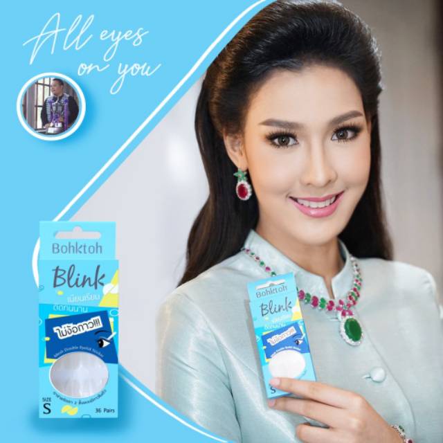 BOHKTOH Skot Mata Blink Double Eyelid Self Adhesive Mesh + Free Aplikator Thailand | Stiker Eye Lid | No Glue Only Water Skot Mata Jaring isi 36 pasang