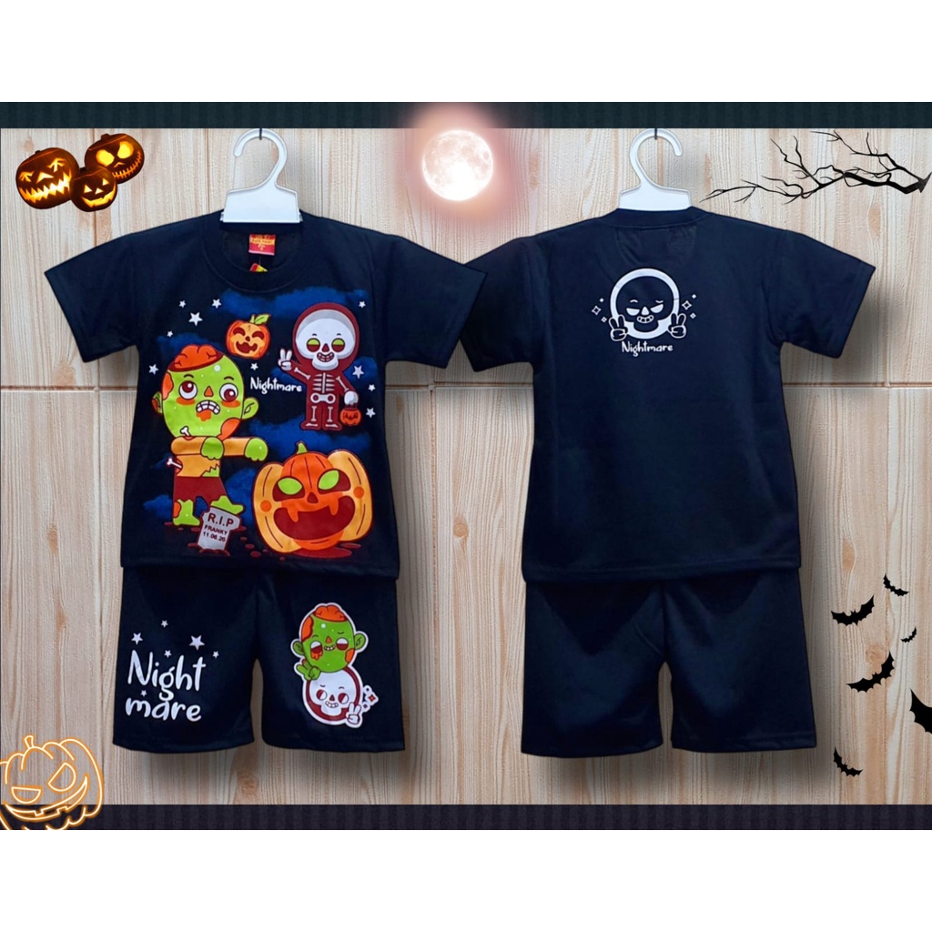 setelan baju anak HALLOWEEN UNTUK ANAK 2-10 TAHUN BISA COD