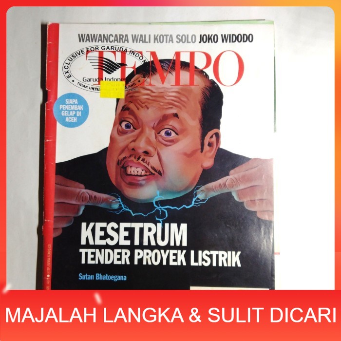 Majalah TEMPO No.46 Jan 2012 Cover KESETRUM TENDER PROYEK LISTRIK Langka