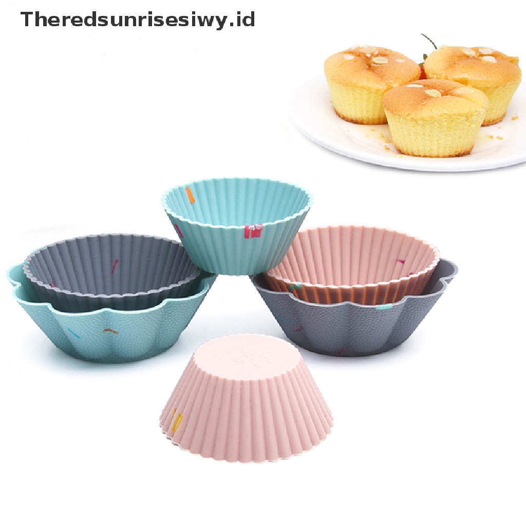 # Alat Rumah Tangga # 6pcs / Set Cetakan Kue Muffin / Cupcake DIY Bahan Silikon