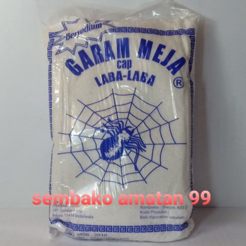 Garam Meja Laba Laba 500 Gram Garam Beryodium