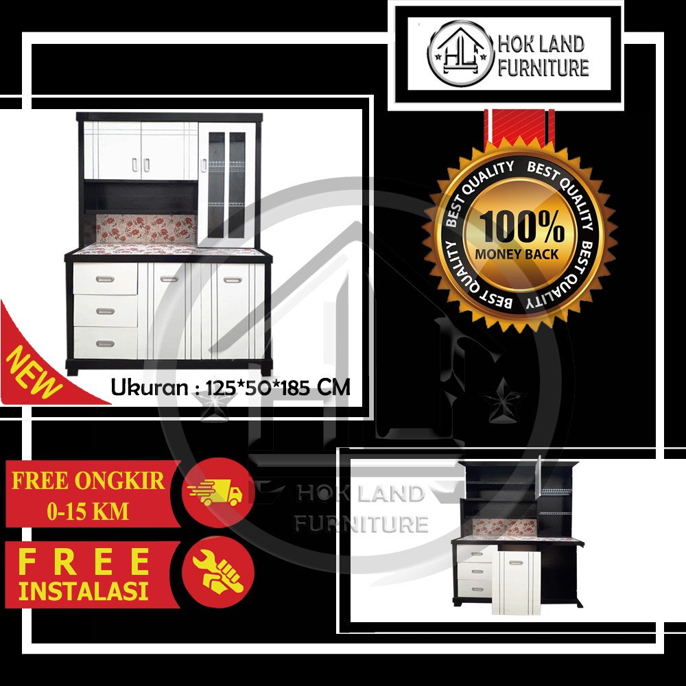 Lemari sayur 3 pintu lemari rak piring dapur minimalis / Lemari Sayur 3Pintu Kayu Multiplek / LS52