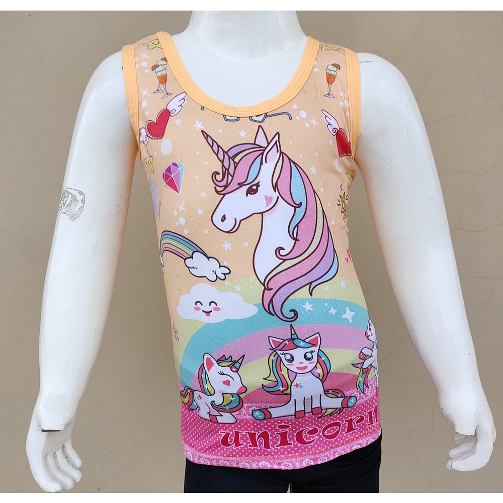 Kaos Singlet Motif UNICORN LITTLE PONY / Kaos Dalam Anak Perempuan