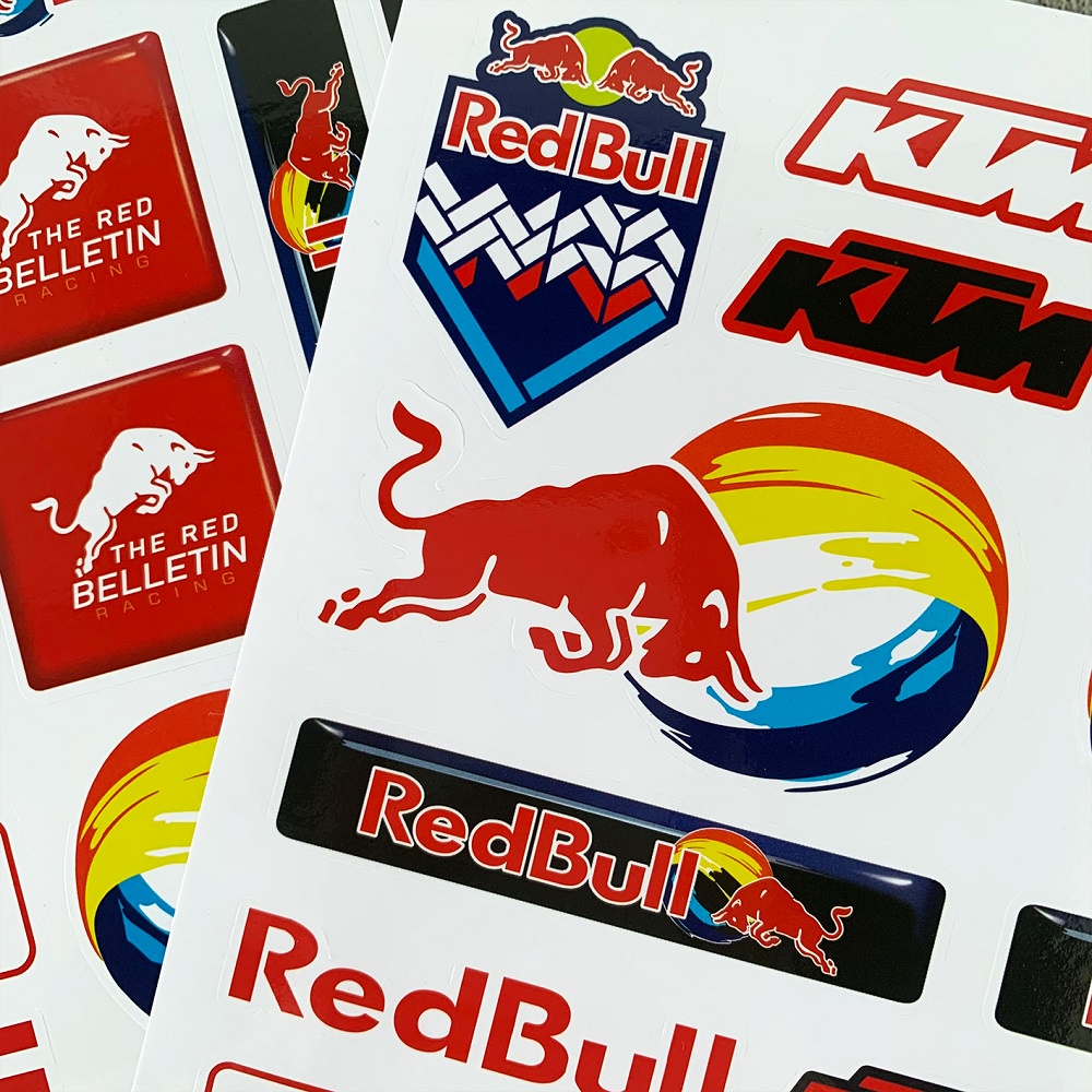 1pc Stiker Redbull &amp; Ktm A4 Moto Gp Untuk Dekorasi Helm Motor