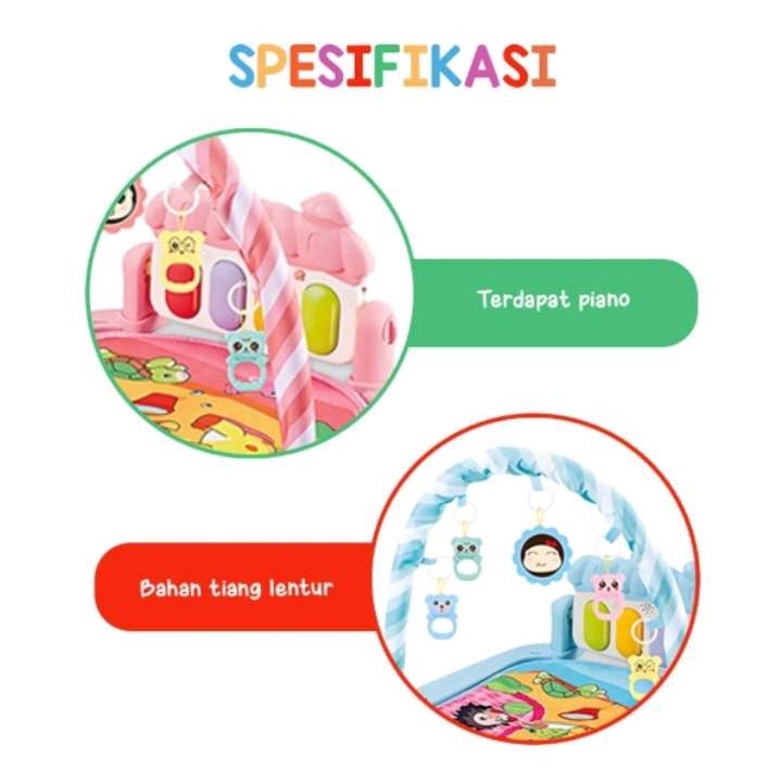 (RS)BABY GYM PLAYMATE PIANO BAYI KEYBOARD LAGU MUSIK PLAY PLAIMET PLYMAT PERLAK