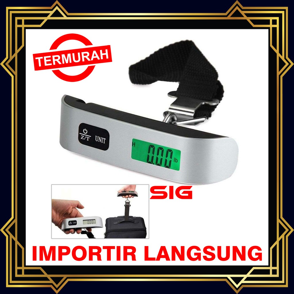 Timbangan Travel / Koper Digital Tas Bagasi 50kg Luggage Scale Gantung