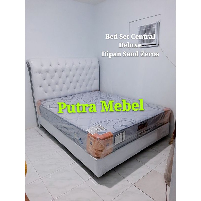 SPRINGBED CENTRAL SATU SET DIPAN SANDARAN ZEROS - KASUR DAN DIPAN TERPISAH