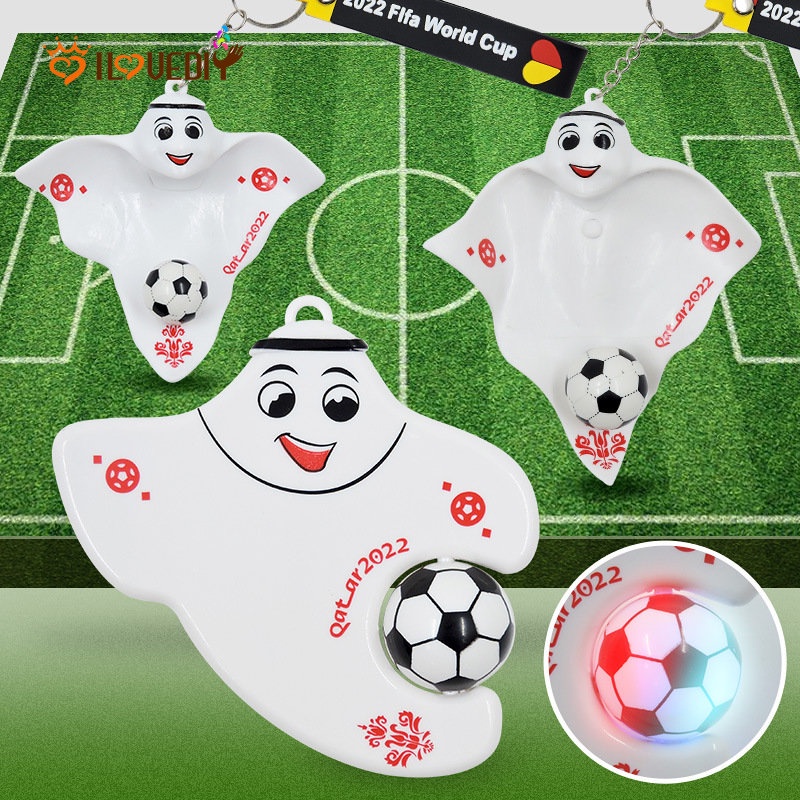 Gantungan Kunci Desain Maskot Piala Dunia 2022 Dengan Lampu Luminous