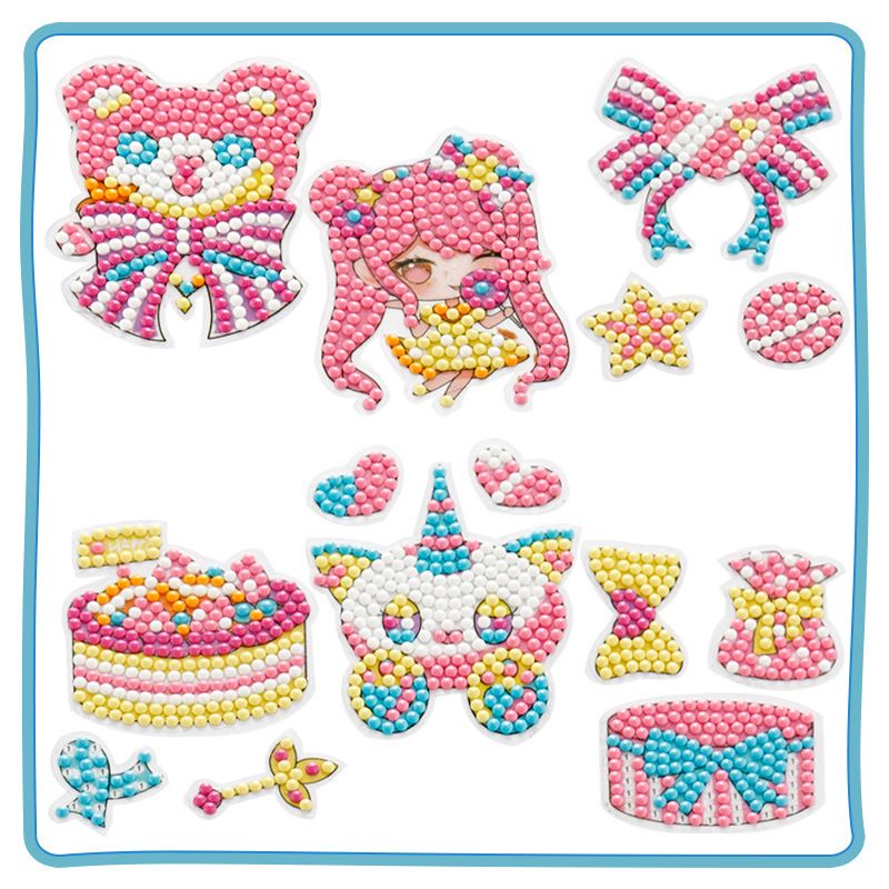 

RK DIY Sticker Full Drill Round Diamond Painting Cartoon/Sticker Lukisan Diamond