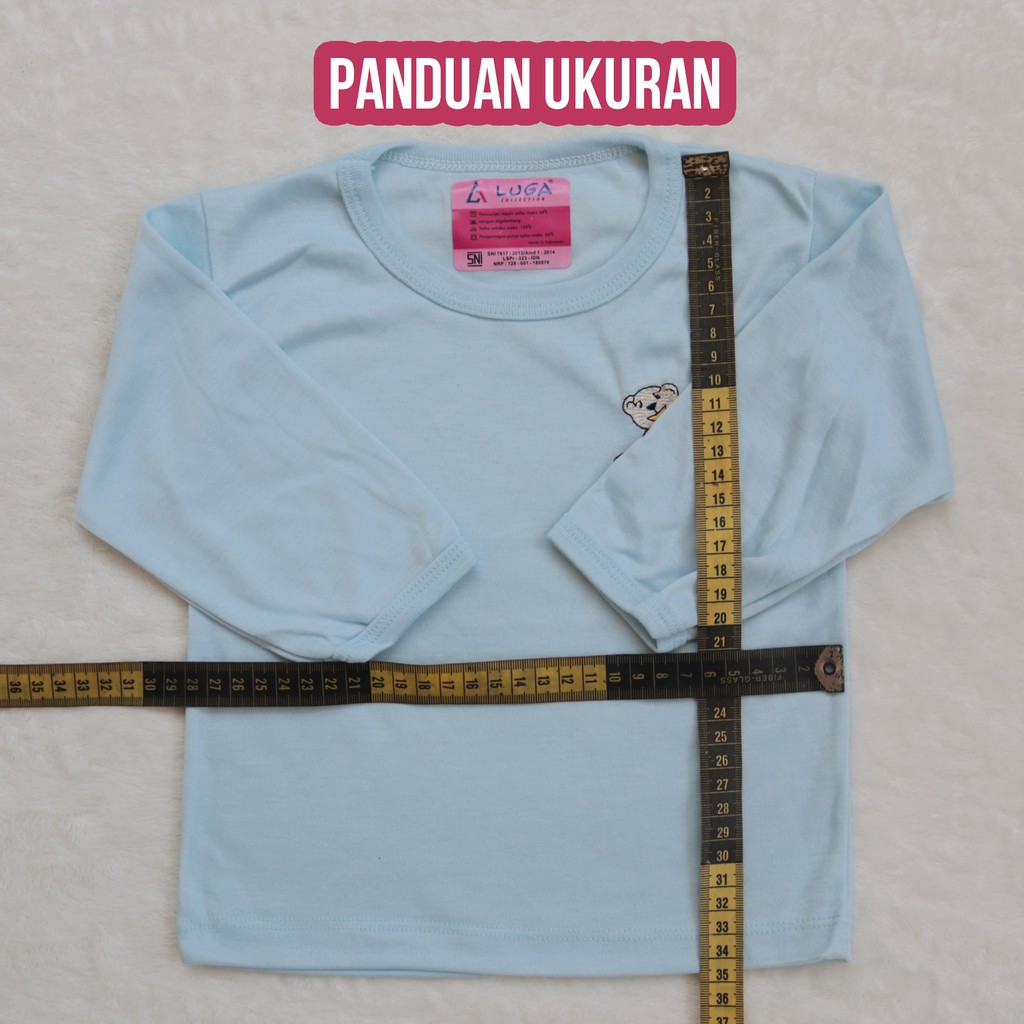 Oblong Luga PANJANG Warna Polos Kaos Oblong Anak 1-2 tahun Panjang - Bwr