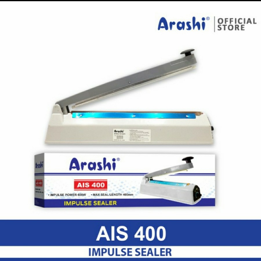 Mesin sealer plastik 40 cm impulse sealer Arashi AIS 400