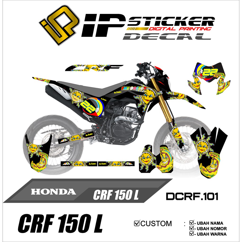 Cod Stiker Motor DECAL CRF 150 L Motor HONDA Motor CRF 150L Sticker Variasi Racing 101 Shopee Indonesia