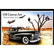 Oil Canvas Art - Photoshop Action