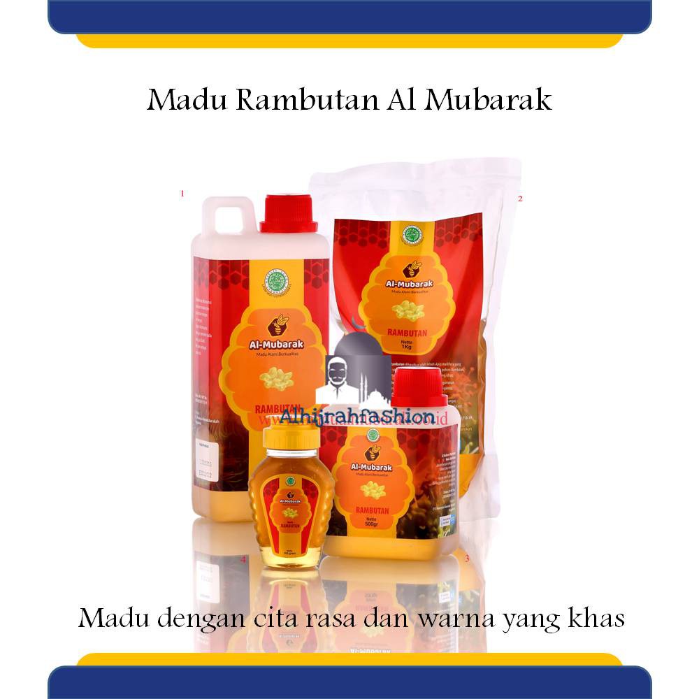 

Madu Rambutan Al Mubarak isi 1kg Madu Murni Madu Asli