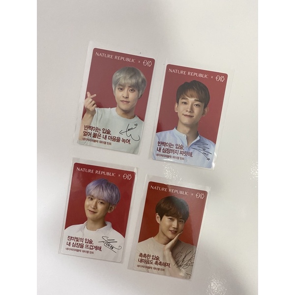 Photocard PC EXO X Nature Republic Official Natrep Limited Lip Tint Liptint Water Gel Tint Merah Ora
