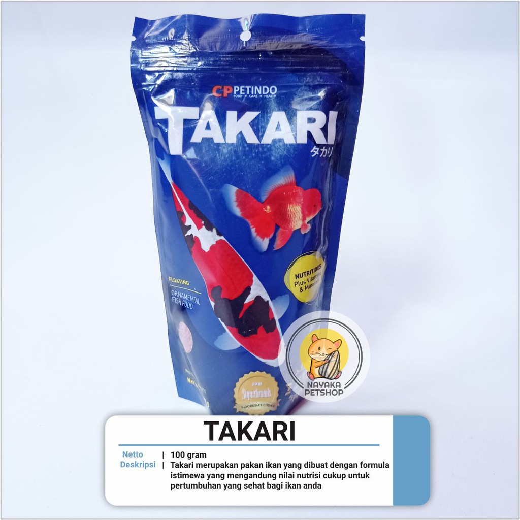 Takari 100 gr Pakan Ikan Pelet Hewan Fish Food