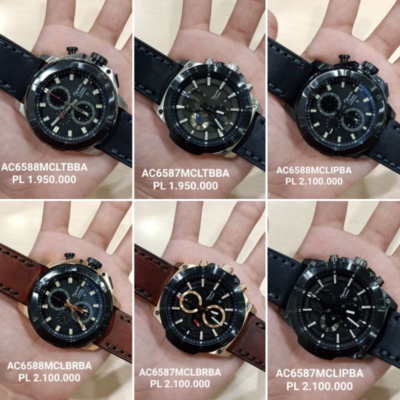 Baru  Jam Pria Ac6587 Leather Strap || Jam analog AC 6588 MC ORIGINAL || AC 6587 MC ORI