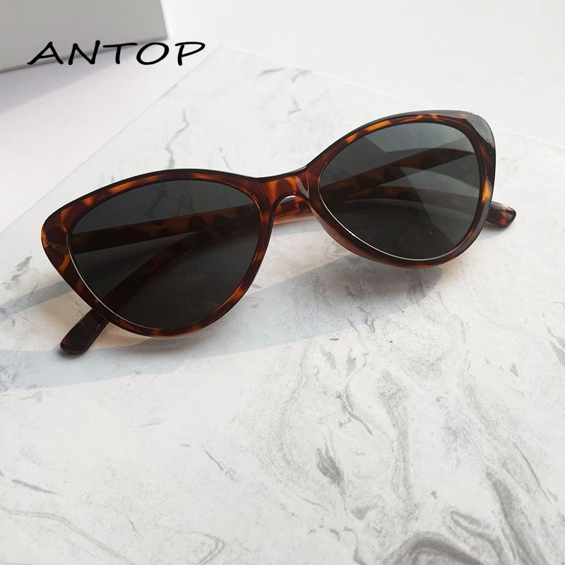 Kacamata Hitam Korea Wanita Kacamata Anti Radiasi Wanita Fashion Cat Eye leopard Sunglasses ANTOP