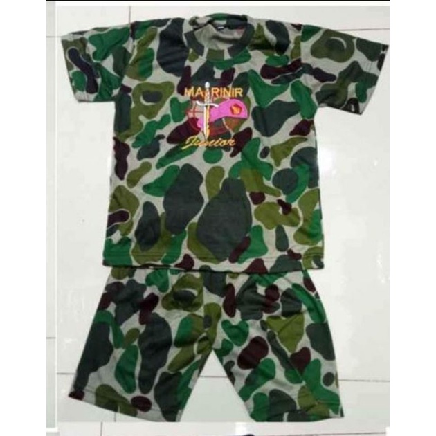 SETELAN KAOS DORENG ANAK ANAK MARINIR TNI AL PENDEK,KAOS KARNAVAL