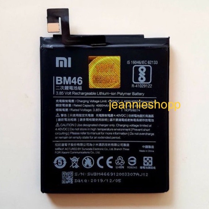 baterai Xiaomi Redmi Note 3 Original BM46 Batre Batrai xiaomi Xiomi Redmi Not BATERAI XIAOMI BM46