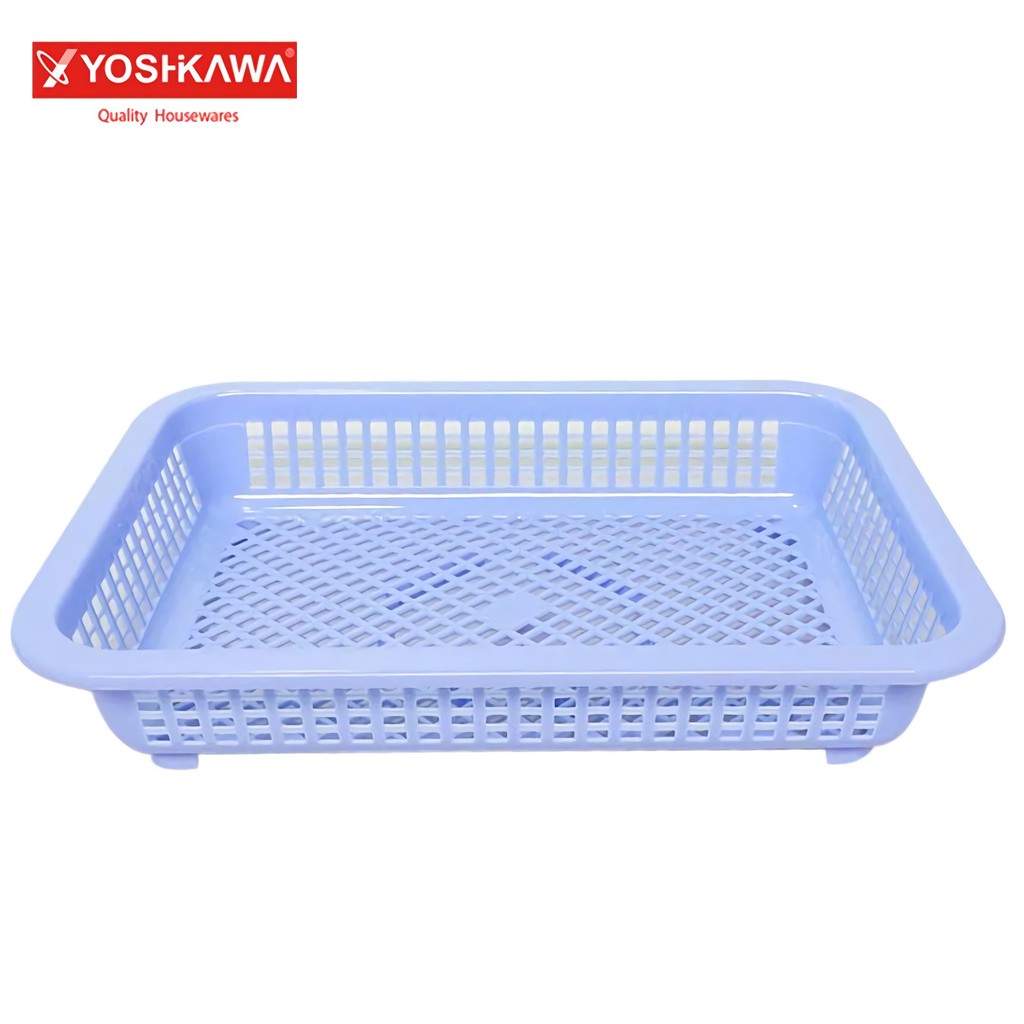

YOSHIKAWA Baki Plastik Kotak Penyimpanan Keranjang Multifungsi EVL-B-0125-B Biru