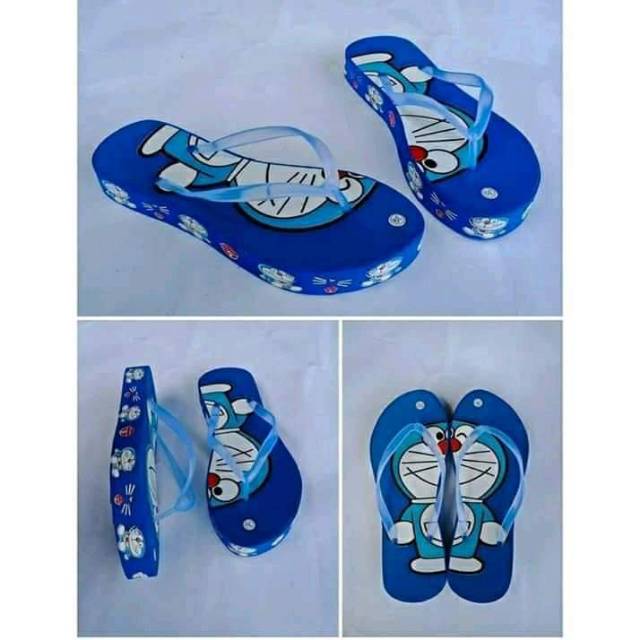 Sandal jepit doraemon datar(1kg 8pcs)