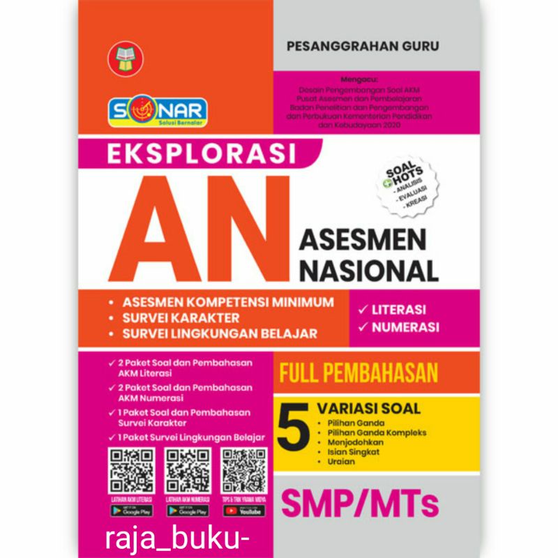 BUKU SONAR EKSPLORASI AN (ASESMEN NASIONAL) SMP/MTs