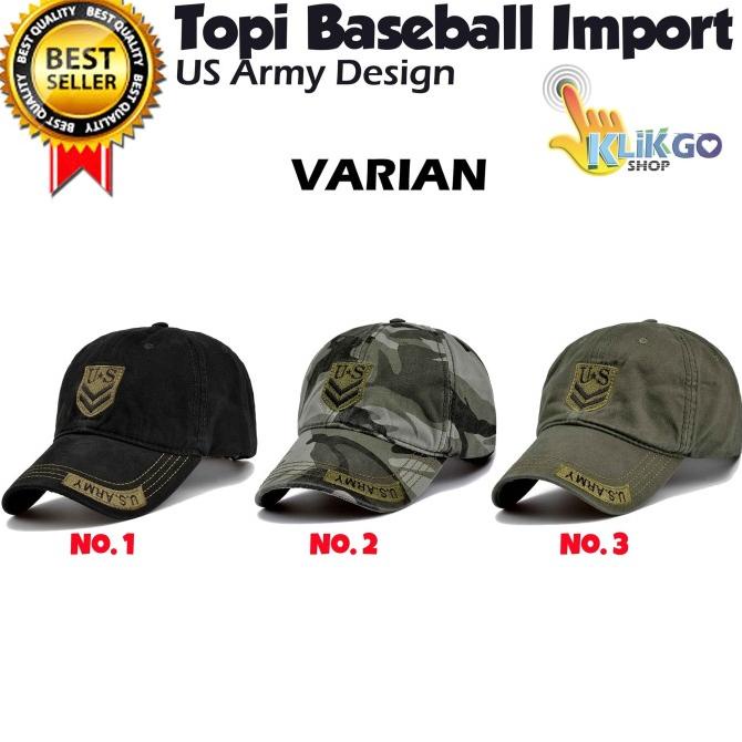 TOPI BASEBALL IMPORT US ARMY / SNAPBACK CAPS / TOPI DISTRO / TRUCKER Termurah