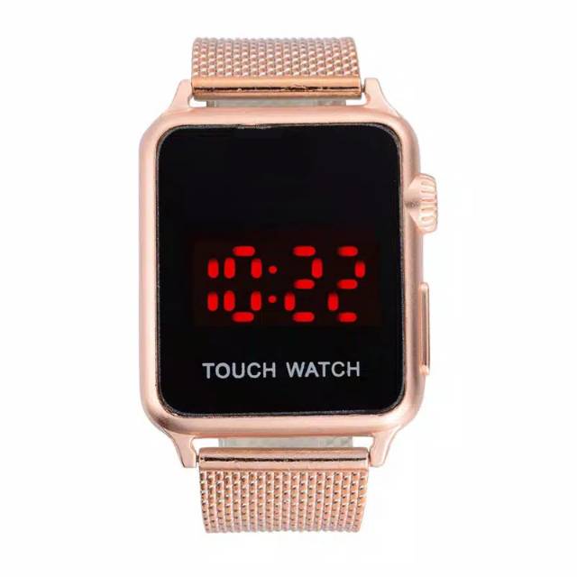 Jam Tangan Pria/Wanita Anti Air Touch Screen Digital Strap Rubber Pasir
