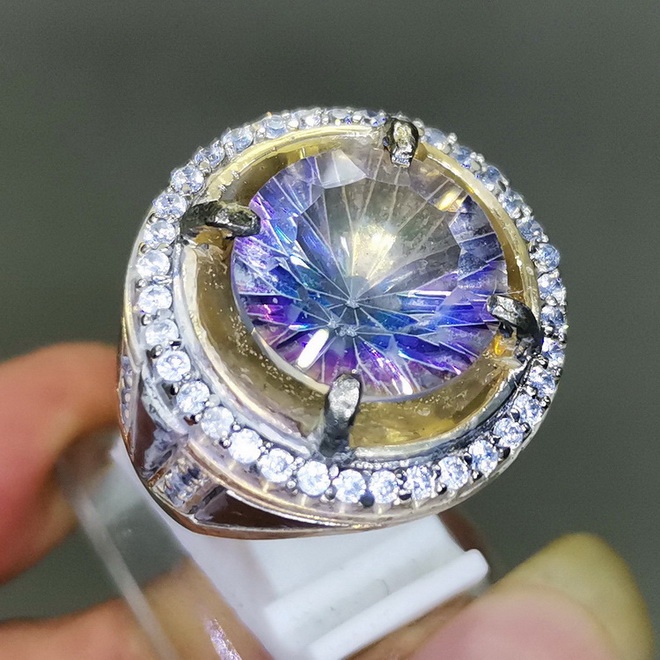 Batu Permata Asli Kecubung Mistik Quartz Original