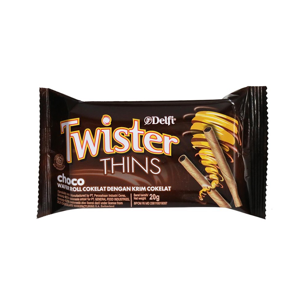 

WAFER DELFI TWISTER THINS CHOCO 15 GRAM