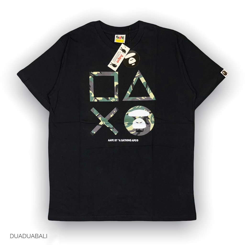 T-SHIRT KAOS BAPE BLACK AUTHENTIC ORIGINAL BESTSELLER KAOS DISTRO KAOS PREMIUM DUADUABALI