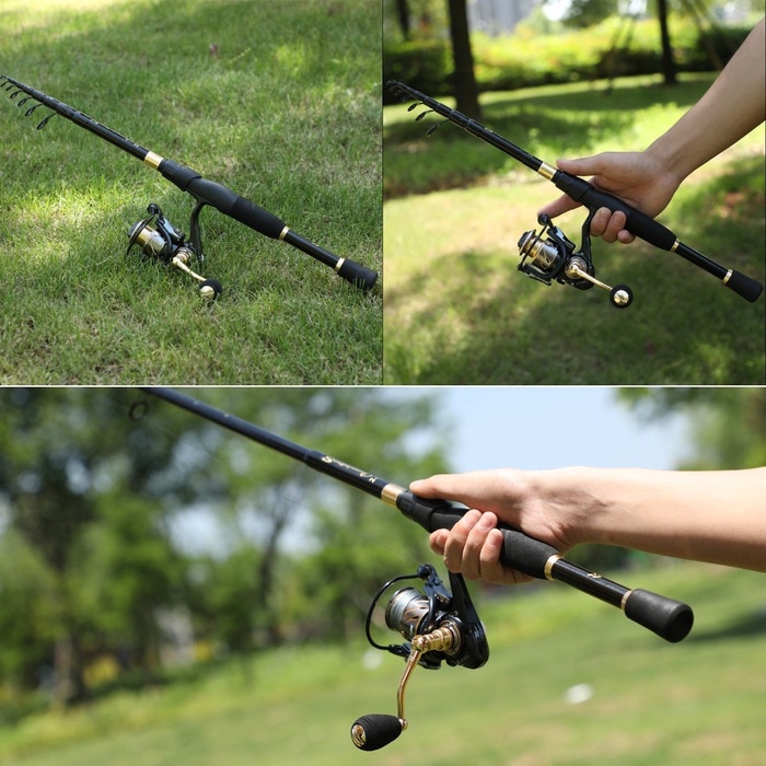 Sougayilang Joran Pancing Ultralight Telescopic Fishing Rod Spinning Cv