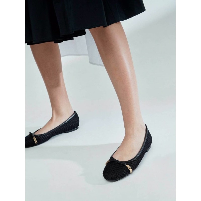 [7.7 Boombastis Sale⚡] - SEPATU SHOES WANITA CKS359 CHAIN LINK BALLERINA FLATS  PREMIUM IMPORT