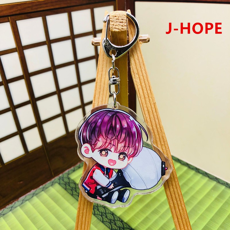 [Bayar Di Tempat]Cute Kpop BTS Bangtan Boys Acrylic Keychain Keyring gantungan kunci