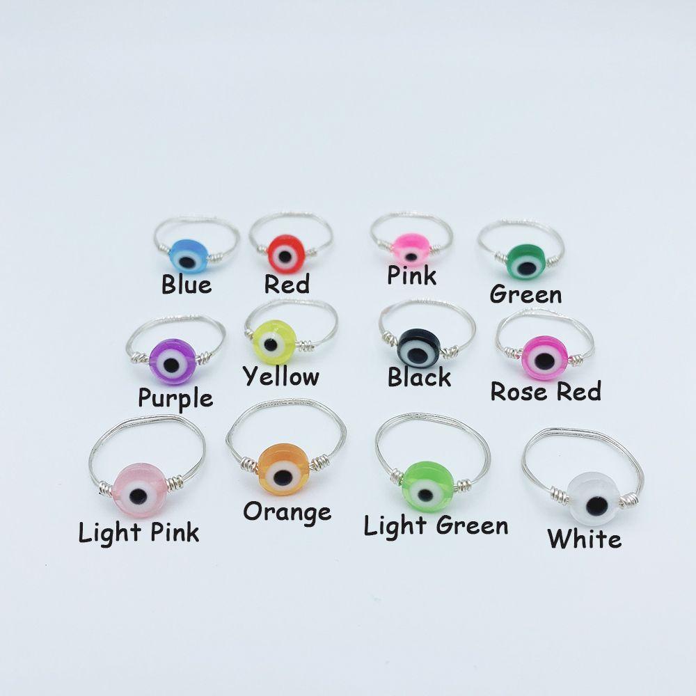 R-flower Evil Eye Ring Perhiasan Jewelry Aksesoris Kawat Tembaga Setan Cincin Sambungan Mata