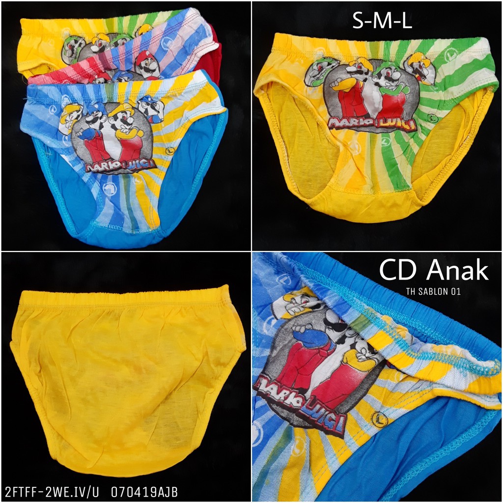 RVC75 - Celana Dalam Sempak Anak Laki-laki CD Brief Anak Cowok Underwear Katun Pakaian Dalam THS VVK