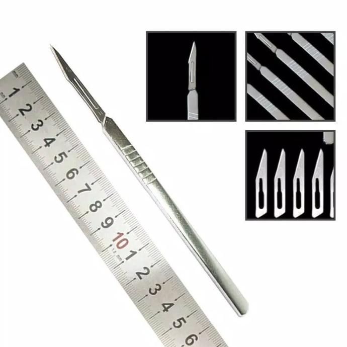 

Pisau Pahat Alat Ukir Kayu Hobby Knife Set 10 pcs Mata Pisau