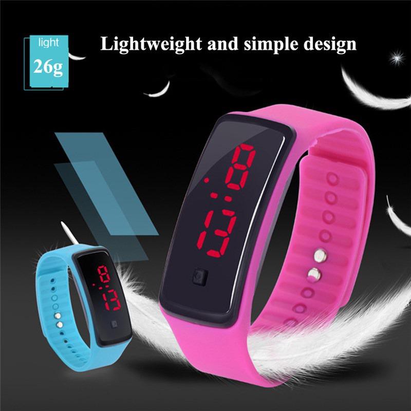 ✅ COD KUMA Jam Tangan Digital Unisex Dengan Layar LED Strap Jelly Silikon