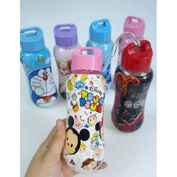 Botol Minum Cilik Model Dot Karakter Ukuran 350ML BPA FREE