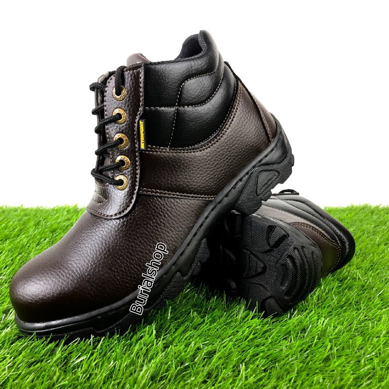 Sepatu Safety Boot Original Septi Pria Ujung Besi Sefty Shoes Septy Proyek Cowok Lapangan Terbaru BS