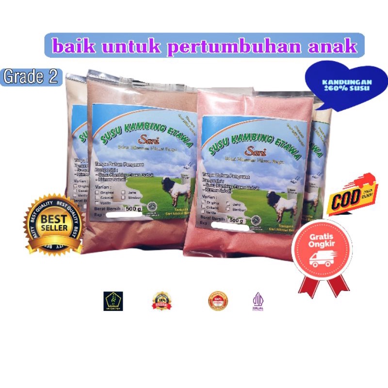 

susu kambing ettawa bubuk 500gram Grade 2 susu kambing etawa