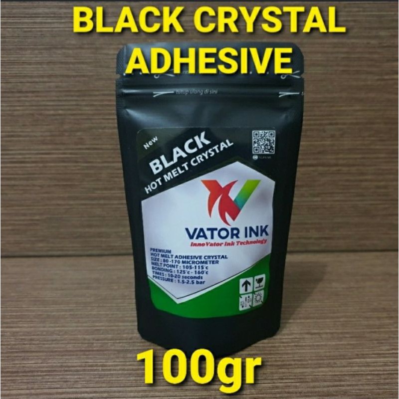 

Vator Hot Melt Black Crystal Adhesive Sablon DTF Sub Blocker Migration