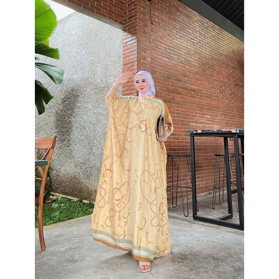 Sultan Kaftan Rayon Diamond Premium Gamis Dress Wanita Kerah Shanghai Baju Muslim Wanita Kekinian LD 150 cm