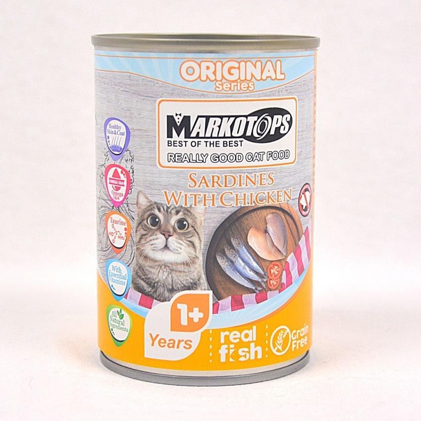 Markotop Kaleng Sardine Chicken Wet Food 400 gr Makanan Kucing Basah