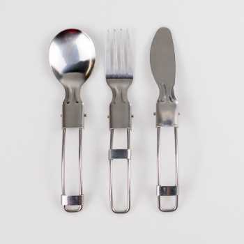 Sendok Garpu Pisau Lipat Portabel Stainless Steel / Sendok Garpu Pisau Lipat Kuat Dan Anti Karat / Sendok Garpu Pisau Lipat Portabel Outdoor Camping Picnic Stainless Steel / Alat Makan Sendok Garpu Pisau Stainless Steel / Set Sendok Garpu Pisau Stainless