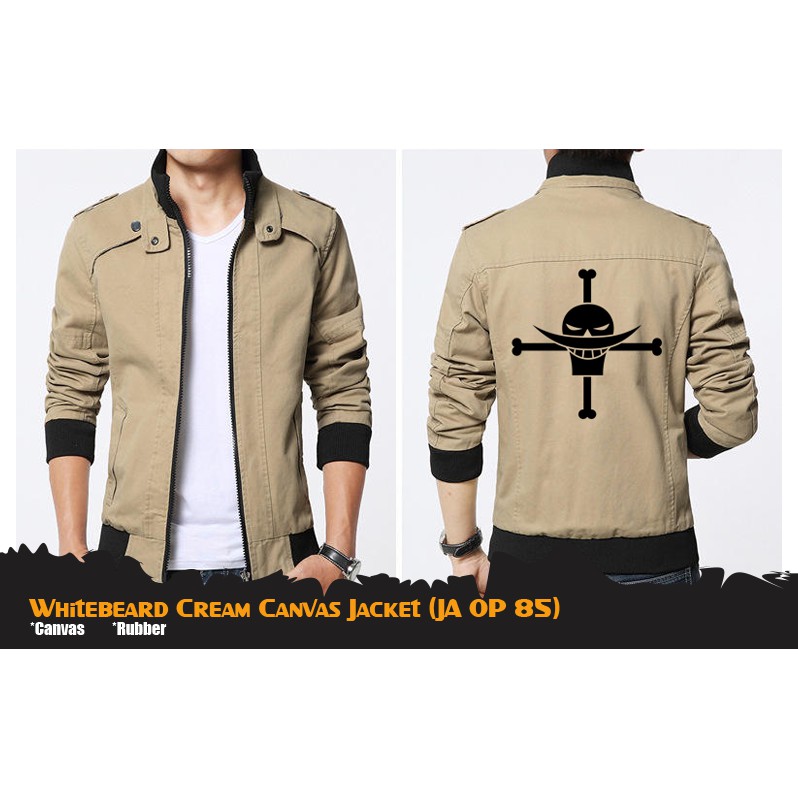 Jaket One Piece Canvas Cream JA OP 85 - Jaket Whitebeard